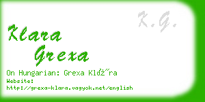 klara grexa business card